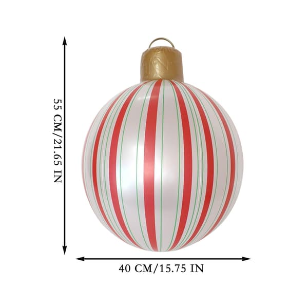 Oppustelig julekugle-dekoration 40 cm, vandtæt PVC-pynt til haven Red