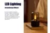 Ultralyd Luftfukter med Kald Tåke, Luftrenser, Eterisk Olje Diffuser, LED Nattlys USB Svart