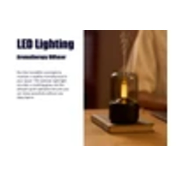 Ultrasonisk Cool Mist Luftfugter, Luftrenser, Æterisk Olie Diffuser, LED Natlys USB Sort