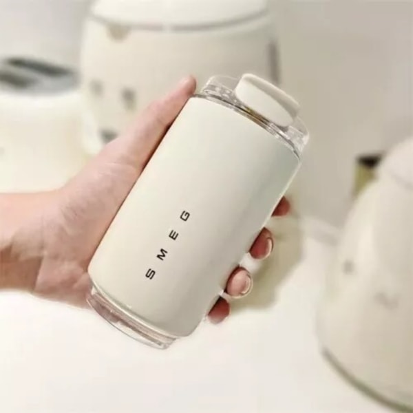 320ml Smeg Kaffekopp Rustfritt Stål Reise Vannflaske Isolert Kopp 8 Farger Hvit
