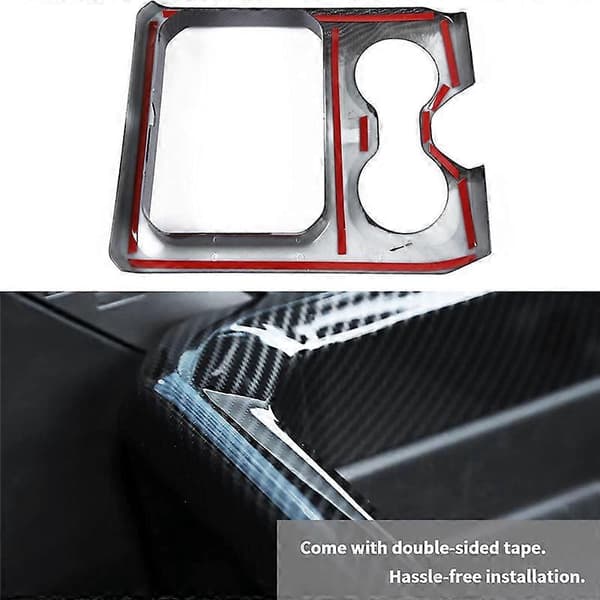 Midtkonsoll Front Armlene Koppholder Paneldeksel Trim for 2019-2022 Dodge RAM 1500 2500 3500, ABS