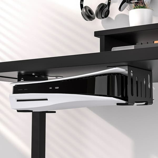 Under-Desk-stativ för PS5/PS5 Slim, dold montering, metall, platsbesparande