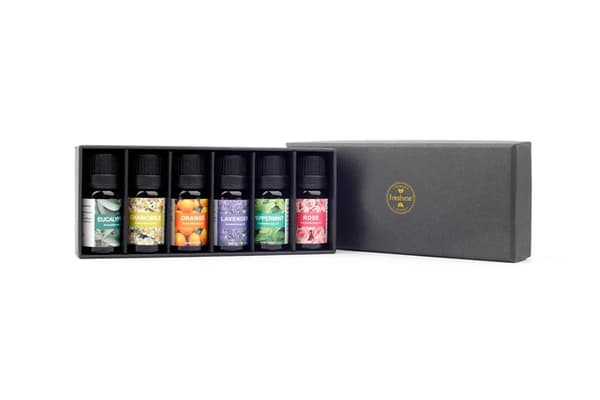 6 stk. Naturlige æteriske olier 10 ml sæt vandopløselige til aromaterapi diffuser gaveæske