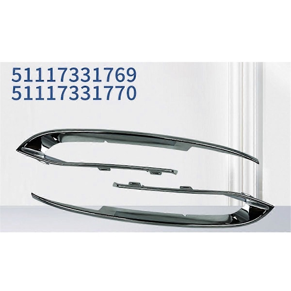 1 par dekorativ list for bilfanger (VH+HH) for BMW 5-serie F10 F11 tåkelysramme trim 51117331769 51