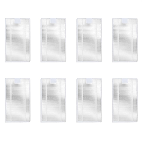 8 stk. reservedeler for Cecotec Conga 4090 5090 5490 6090 7090 robotstøvsuger tilbehørssett Hepa-filtre