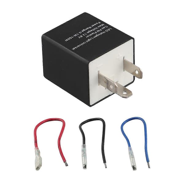 LED Blinkrelæ, 12V 3-PIN Justerbart LED Blinkrelæ Blinklys Blinklys til Bil M