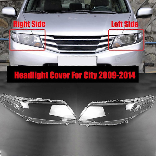 för City 2009-2014 Vänster Bil Strålkastare Kåpa strålkastare lampa förälder Lampskärm Skal Lins Glas
