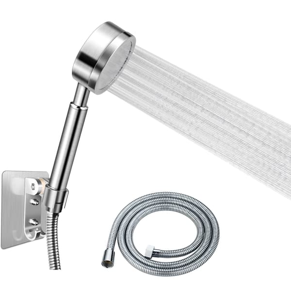 Dusjhode, med høytrykks dusjhode i rustfritt stål With accessories
