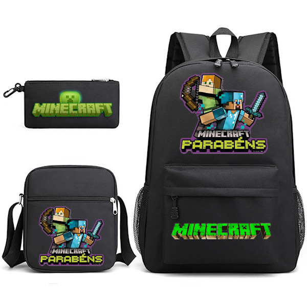 Minecraft 3 kpl Reppusetti Mochila Lasten Tilavat Laukut-2 34