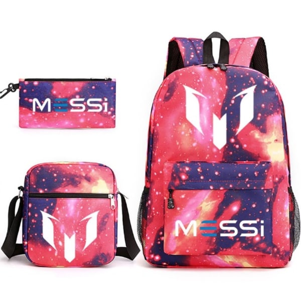 Messi 3 osaa Setit Reppu Mochila Lasten Tilavuus Laukut Starry sky red 4