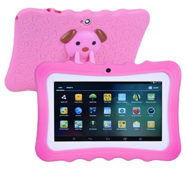 Nettbrett for barn, 7-tommers skjerm, 8 GB ROM, 1024*600 oppløsning, Wifi-nettbrett for barn 1+16g