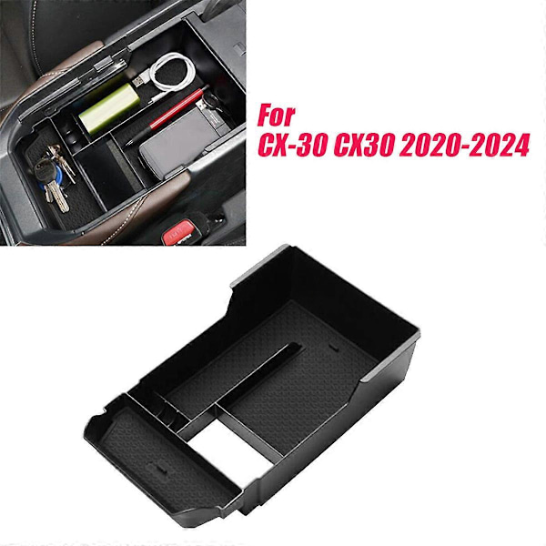 Förvaringslåda för mittkonsolens armstöd i bil för Mazda CX-30 CX30 2020-2024 Inre hållare Organizer Glov