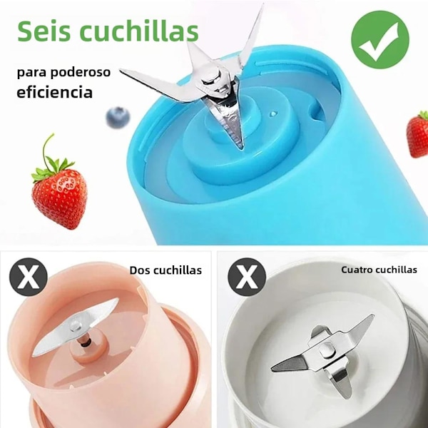 Bærbar elektrisk juicer, multifunksjonsblender, press og bland frukt, juice- og smoothie-maskin Combination