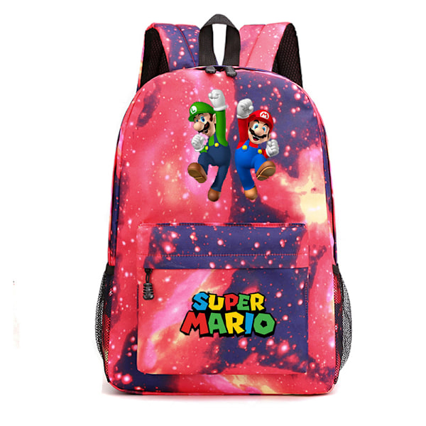 Mario Reppu Mochila Lasten Tilavat Laukut-1 Starry sky red 2