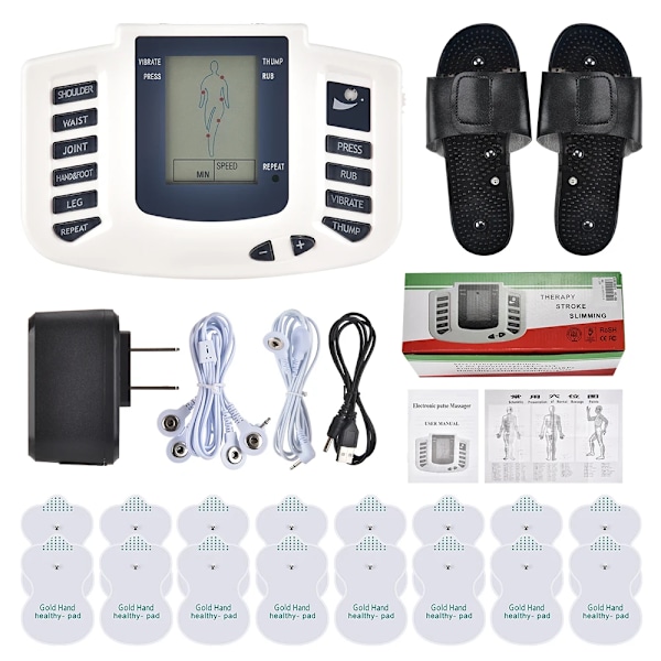 JR309 TENS-enhet - Muskelstimulator - Akupunktur - Puls - Fysioterapi - Nakke- og ryggsmertelindring - Reilef Simple Set