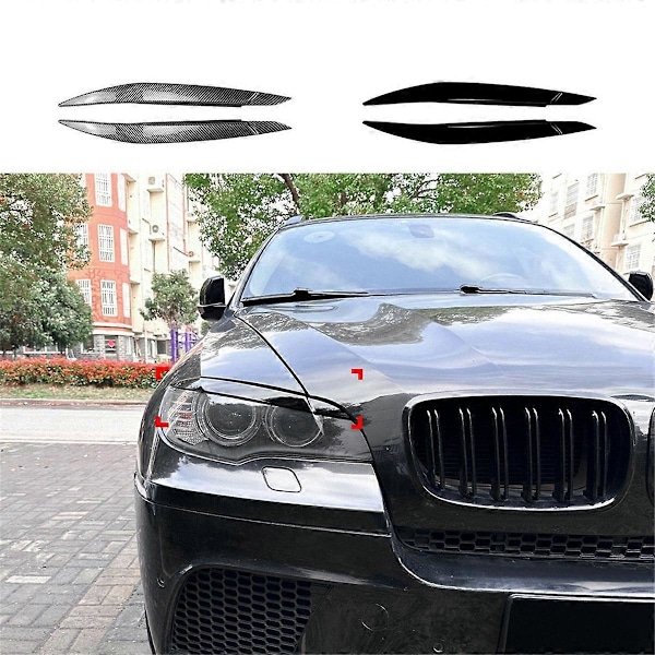 Strålkastarögonbrynsöverdrag för BMW X6 E71 2008-2014 Strålkastarögonlock