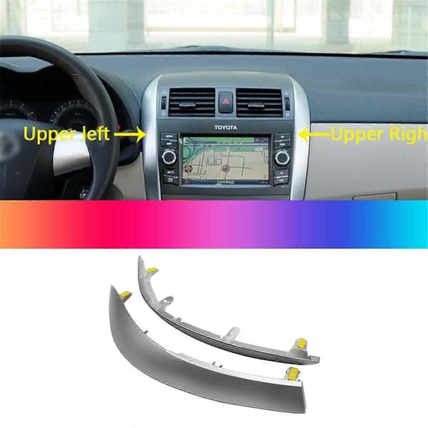 Bil Senterkonsoll Dash A/C Uttakspanel med Luftventil Stripe Trim for Toyota Corolla 2007-2013 55670