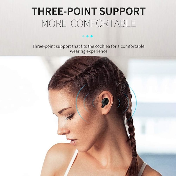 Bluetooth hovedtelefoner med display, LED-display hovedtelefoner | Bluetooth 5.0 + 60 dages standby | 45-minutters hurtig opladning