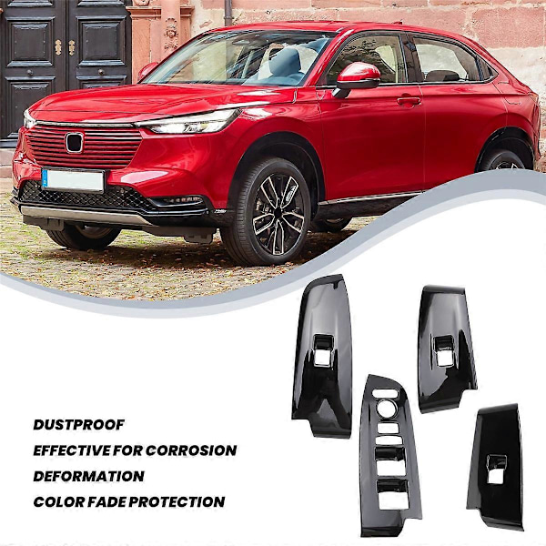 Bilfönster Glaslyft Knapp Strömbrytare Skydd Trim Dörr Armstöd Panel för Honda HRV HR-V Vezel 2021 2022