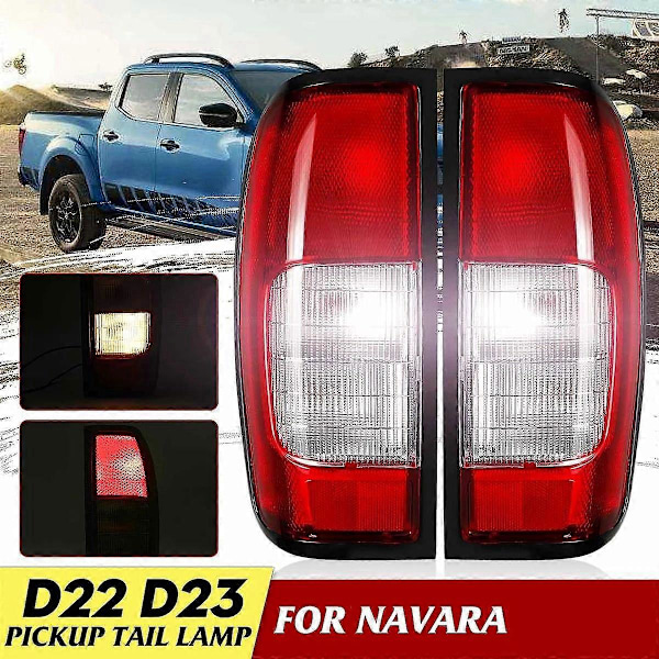 Par Bakljus Bromsljus för Nissan Navara D22 D23 Pickup 1997-2004 Med Glödlampa Kabelstam RLN