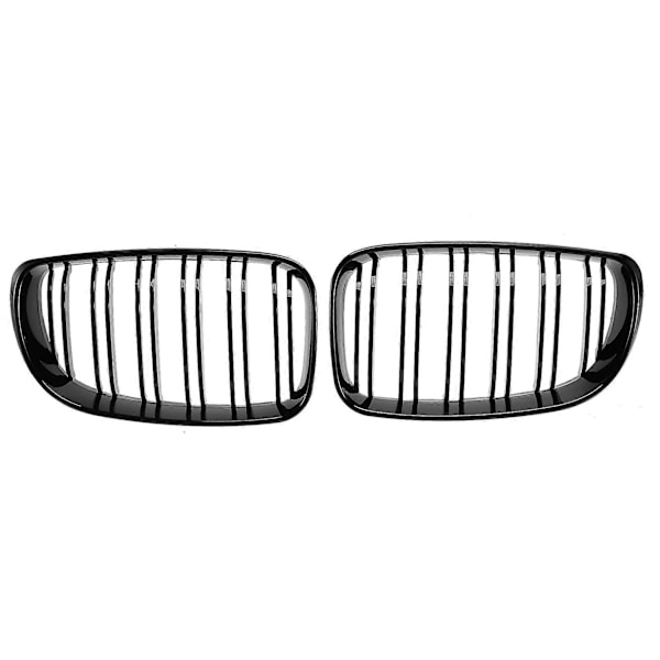 Glänsande Svarta Dubbla Lameller Främre Njure Grill Ersättning för BMW E81 E87 E82 E88 120I 128I 130I