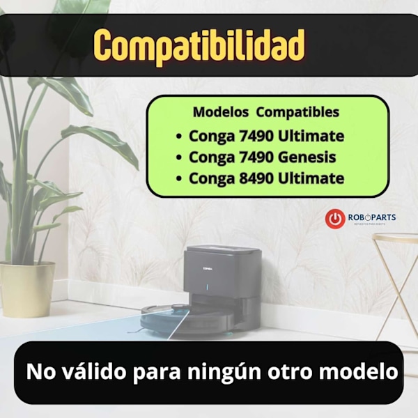 Roboparts Reservdelar kompatibla med Cecotec Conga 7490 ultimate / 8490 ultimate robotdammsugare
