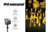 12M 100 LED Solcellelys Utendørs Hagelys Solcelle Lyslenke Vanndråpe 8 Moduser Dekor Hvit Vanntett
