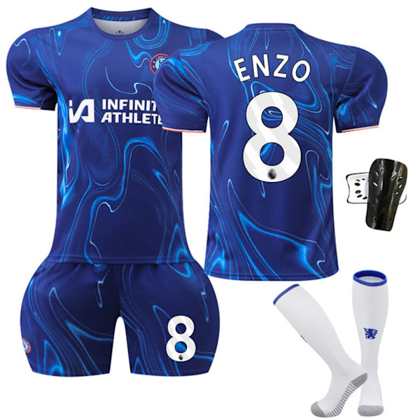 Chelsea kotipelipaita 2024-25 Enzo+sukka+suojavarusteet 20(110-120cm)