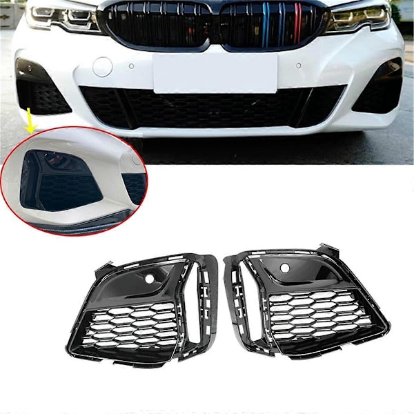 1 par främre dimljus grill trimskydd för BMW 3-serie G20 G21 G28 M340I 2019-2022 51118075649 5111