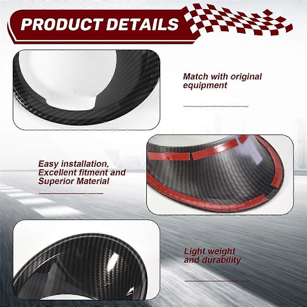Kolfiber 2st Pläterade Främre Dimljus Lamp Skydd Trim för BMW X5 F15 2014-2018