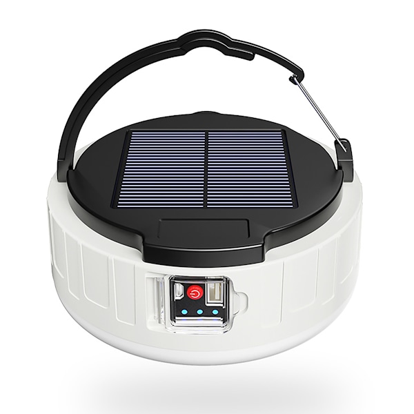 Solcellsdriven campinglykta med USB och evigt batteri
