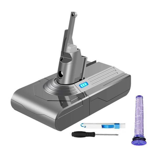 2000MAh V8 Erstatningsbatteri Kit 21.6V for Dyson V8 Animal /Absolute/Carbon Fiber Trådløs Håndholdt Støvsuger