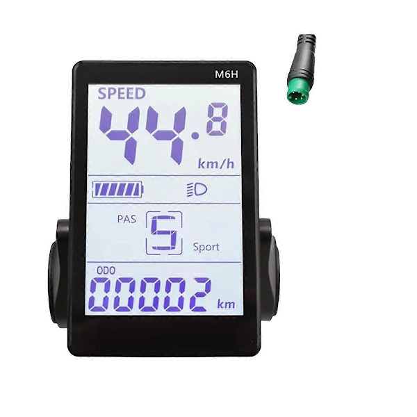 M6H Sähköpyörän LCD-näyttömittari Kojelauta 24V-60V Universaali Sähköskootterin LCD-paneelinäyttö sähkölaitteille
