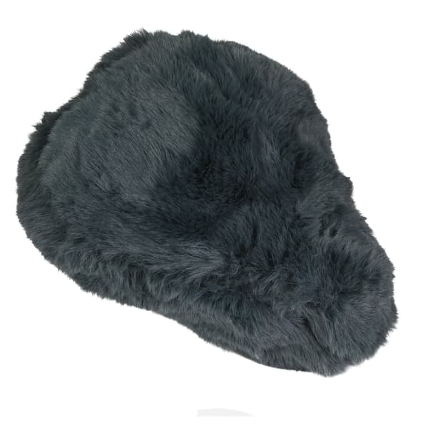 Mjukt sadelöverdrag i fleece, grå, extra plysch, elastiskt band, universell passform