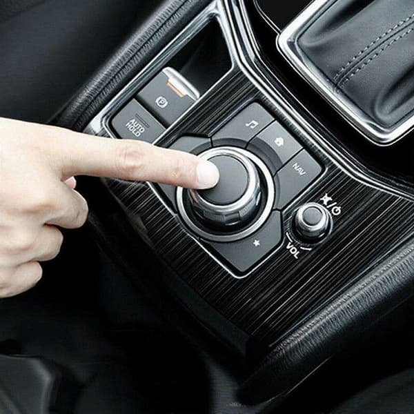 til Mazda CX-5 CX5 2017-2020 Gear Shift Konsol Panel Ramme Cover Trim Titanium Sort
