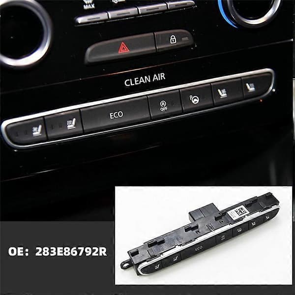 For Renault Espace Koleos Megane Inst ent Panel Multifunksjonsnøkkel Sete Varmesbryter ECO Start St