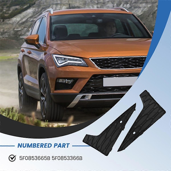 Bil Främre Stötfångare Dimljus Kåpa Grill Ram Biltillbehör 5F0853665B 5F0853666B för Seat Cupra L
