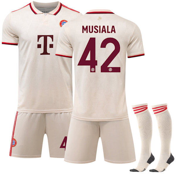 2425 Bayern 2. vierasjalkapallopaita MUSIALA-pelipaita sukilla M(170-175cm)