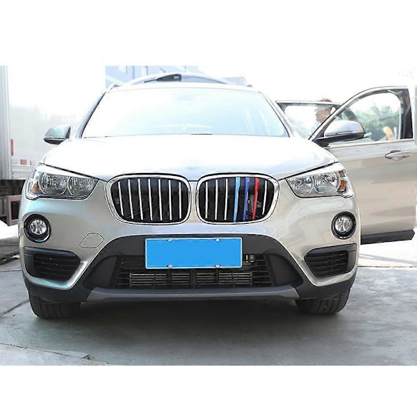 2 st Glänsande Svarta Bil Främre Dimljus Lamp Skydd Trim för-BMW X1 F48 2016-2019