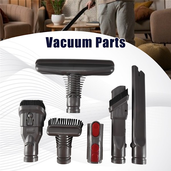 6-pakke erstatningsdeler for Dyson V11 V10 V8 Absolute/ V8 Animal/ V7 V6, DC59, DC44, Absolute ledningsfri støvsuger