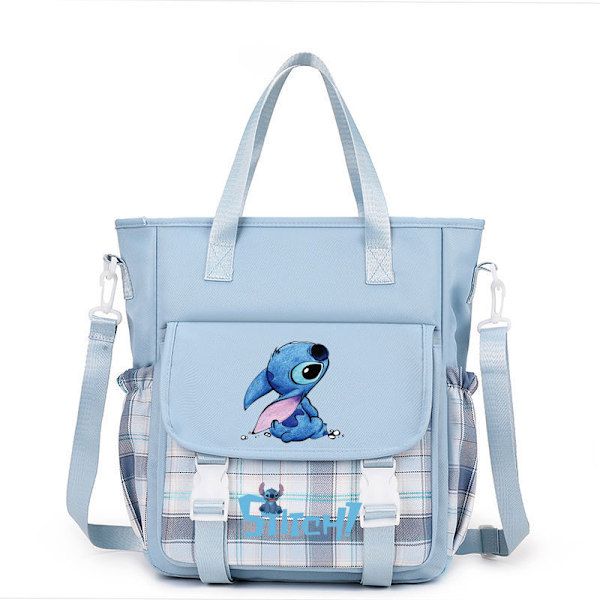 Stitch skulderveske i canvas Checkered Blue C