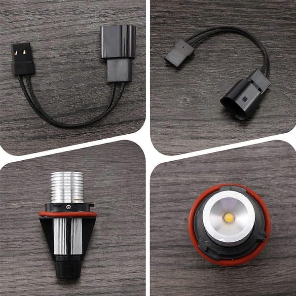 8000K Gula LED Angel Eye Marker Halo Glödlampor för -BMW E39 E53 E60 E63 E64 E66 E87 5 6 7 X