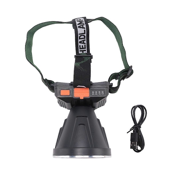 Kraftfull LED Pannlampa Super Stark Vuxen USB Strålkastare Vattentät Utomhuslampa F