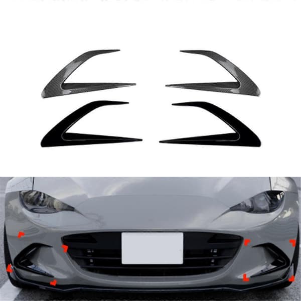Front Bumper Splitter Spoiler Tåkelys Spoiler Deksel Trim for Mazda Miata MX-5 ND 2016+