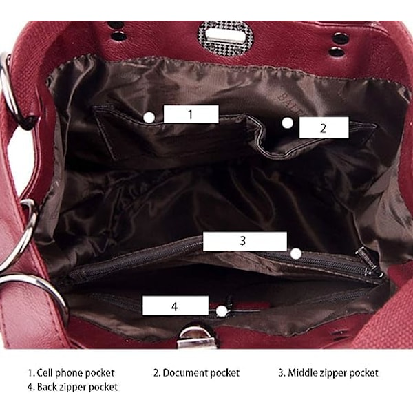 Dame PU læder håndtasker, afslappede crossbody tasker, Brand Media, tyverisikring, italiensk Black