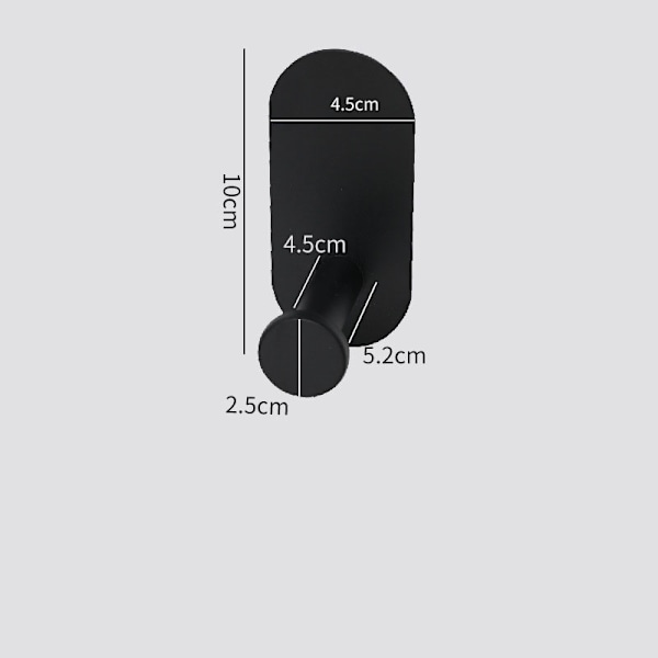 Badeværelse håndklædeholder, perforeret 40 cm håndklædeholder, monteret badeværelse håndklædeholder Sort, Ahornplade malet C