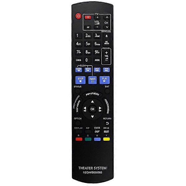 Erstatningsfjernkontroll N2QAKB000082 for Panasonic Blu-Ray Disc Player DMP-BD65 Dmp-BD45 black