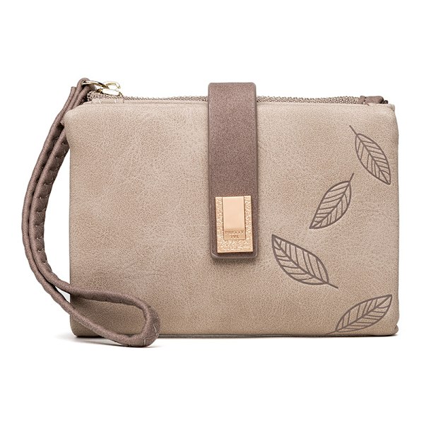 PU Läderplånböcker för Kvinnor - Utsökt Design Khaki