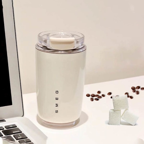 Smart Luksus Rustfritt Maple Kaffekrus med Varm og Kald Dobbel Isolering for Bærbar Bil Gray
