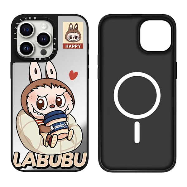 LABUBU mønstrede telefondeksler for forskjellige iPhone-modeller med Magsafe E-MagSafe iPhone 14 Pro Max